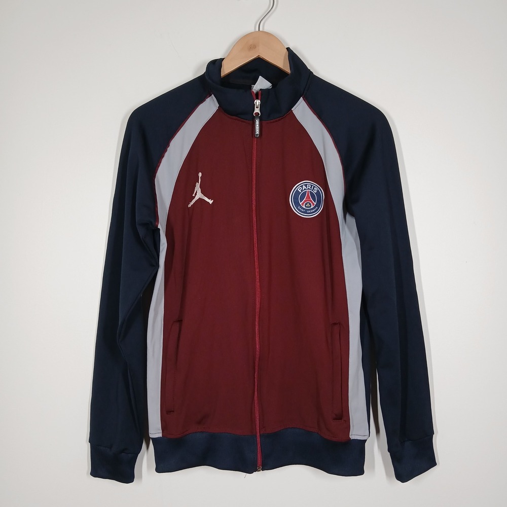 Jordan Track Jacket Mens M Burgundy Full Zip PSG Soccer Football Athleisure